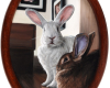 Studio Rabbits, oil painting by Rebecca Luncan