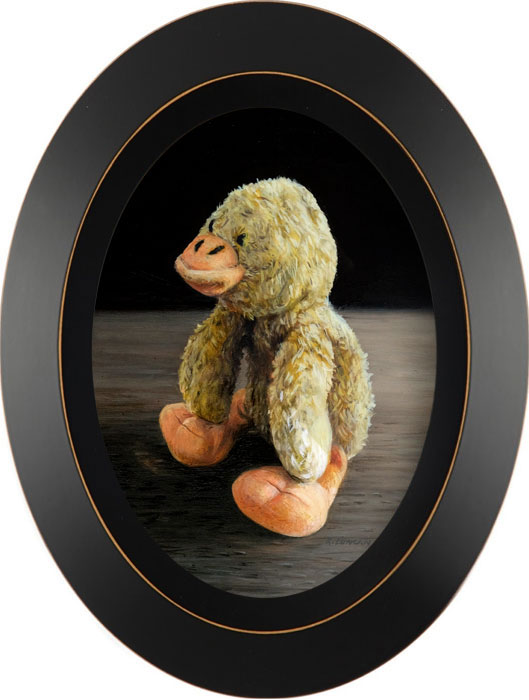stuffed animal toy still life painting by Rebecca Luncan